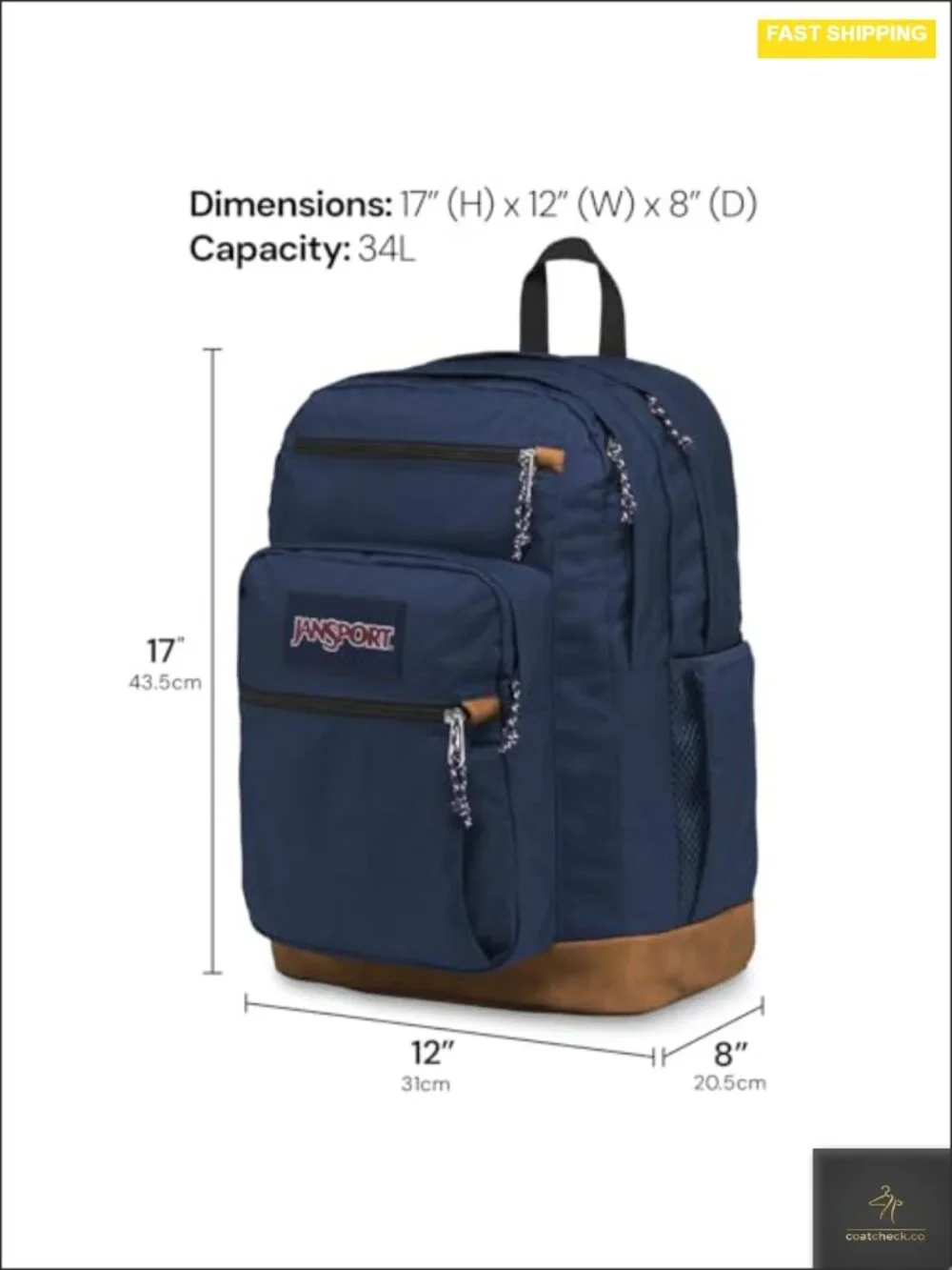 Laptop Backpack with 15-inch Sleeve, Ergonomic Straps, 2 Compartments, Durable
